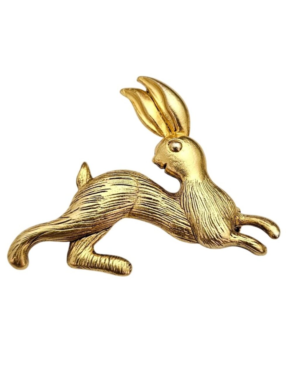 Art Institute of Chicago Multilana Rabbit Brooch Gold-Plated Pin Signed J913